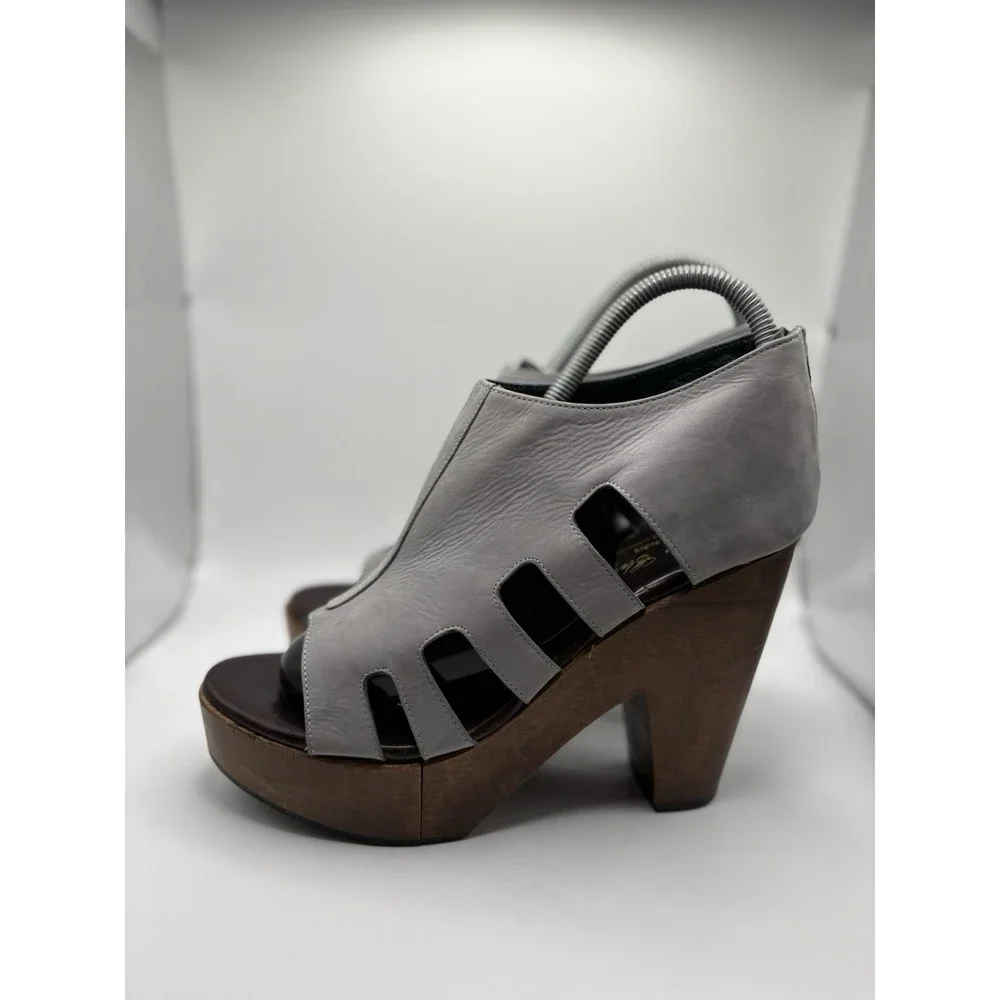 Robert Clergerie Diplo platform‎ Heeled sandals Gray Paris Shoes Size 8